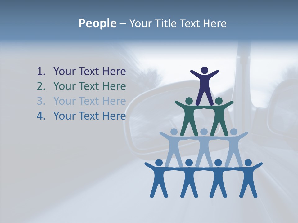 Automobile Speedlight Driveway PowerPoint Template