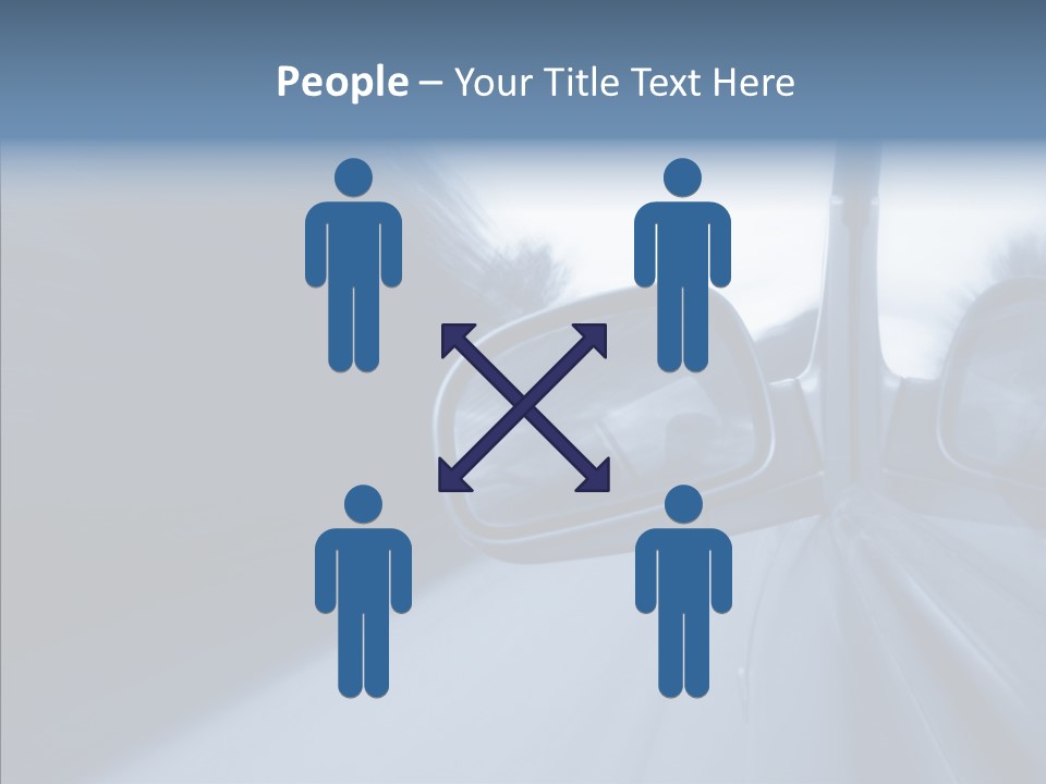 Automobile Speedlight Driveway PowerPoint Template