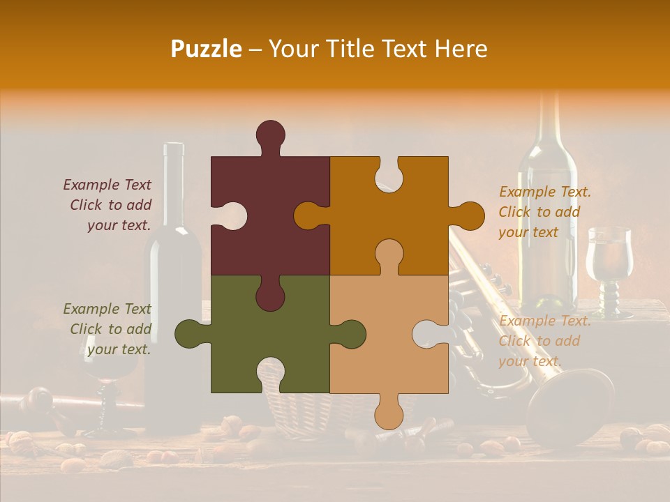 Wooden Wood Trumpet PowerPoint Template