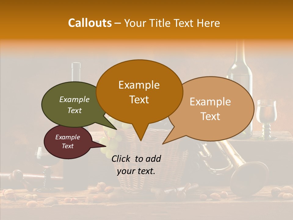 Wooden Wood Trumpet PowerPoint Template