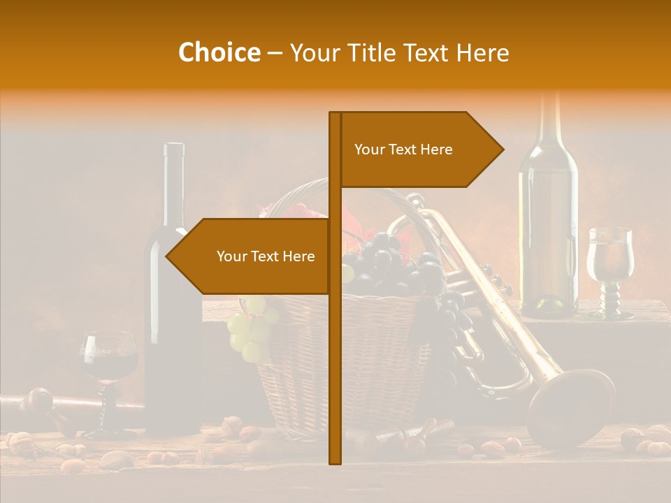 Wooden Wood Trumpet PowerPoint Template