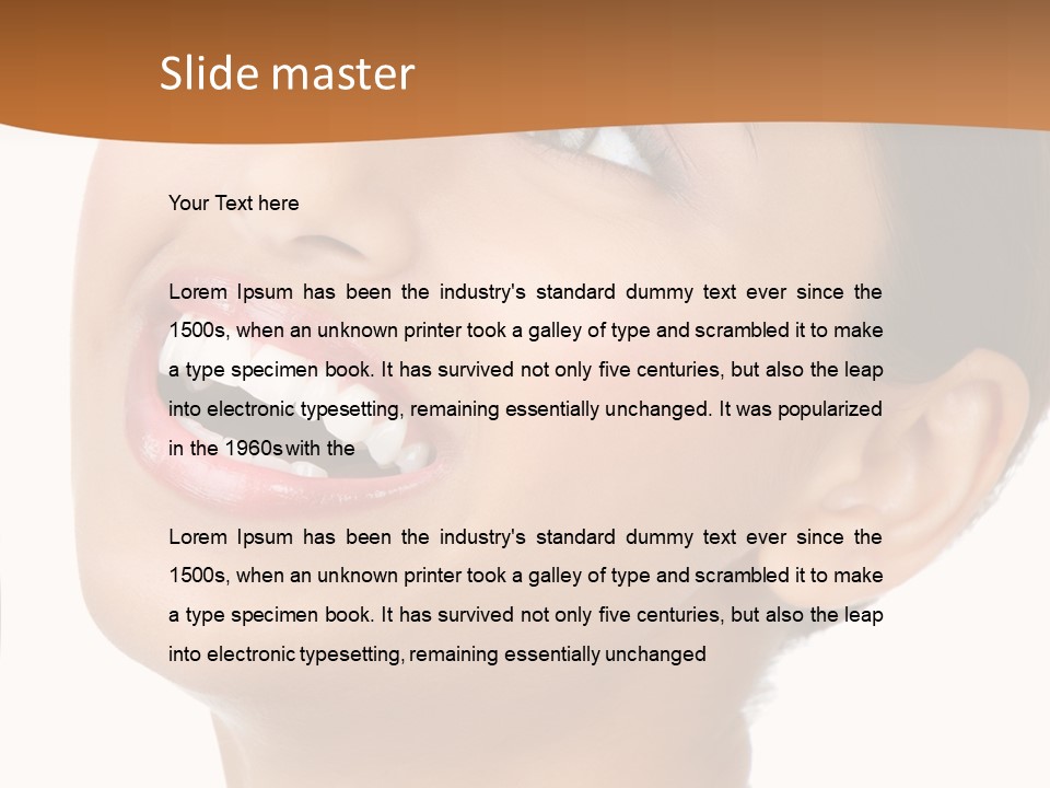 Skincare Isolated Lips PowerPoint Template