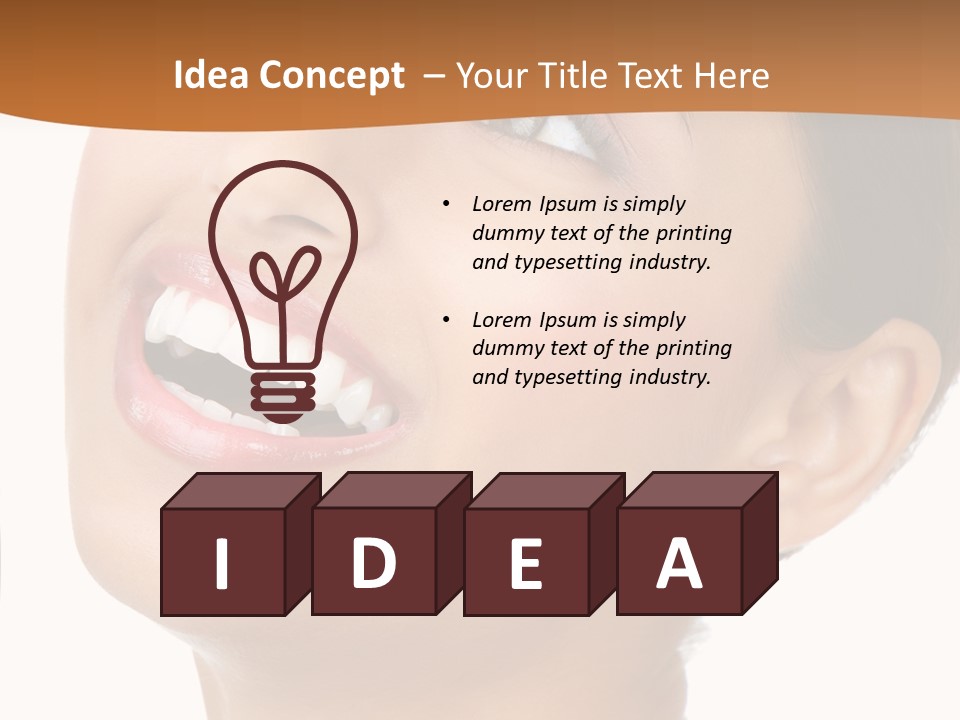 Skincare Isolated Lips PowerPoint Template