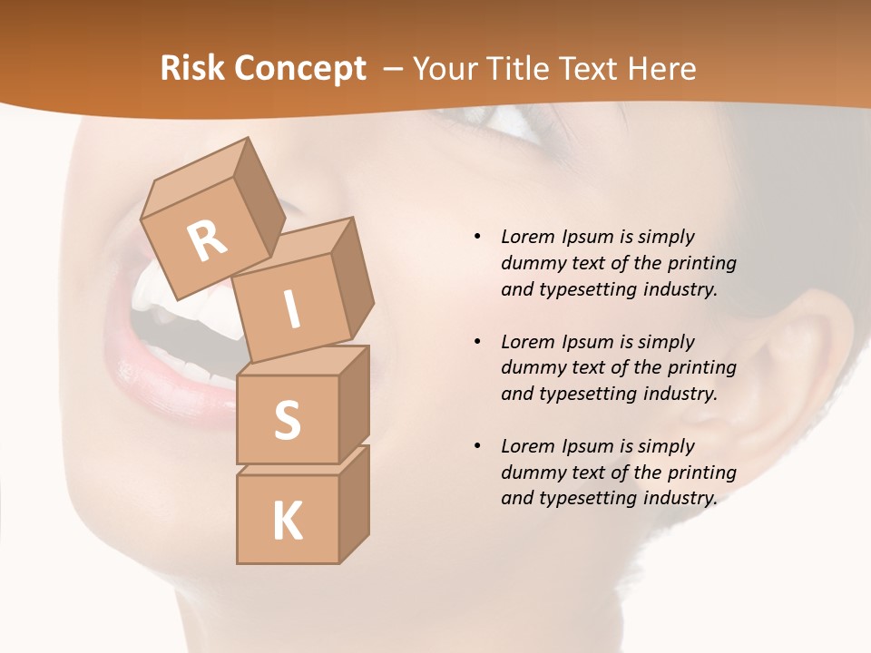 Skincare Isolated Lips PowerPoint Template