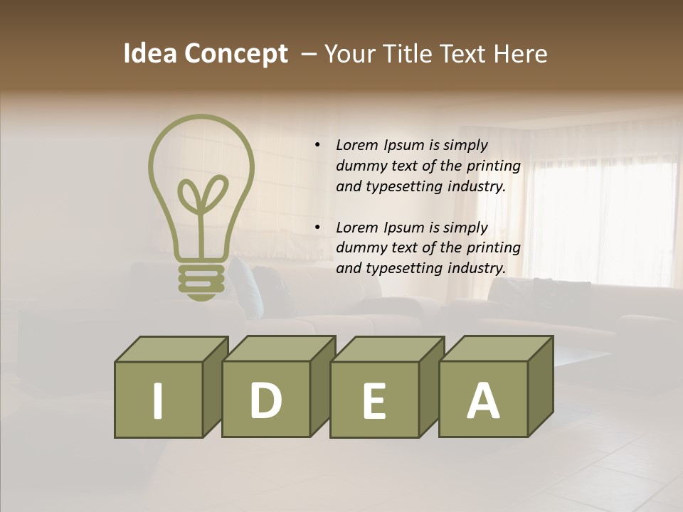 Couch Comfortable Relax PowerPoint Template