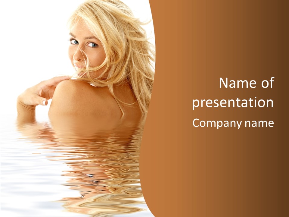 Tempting Woman Head PowerPoint Template