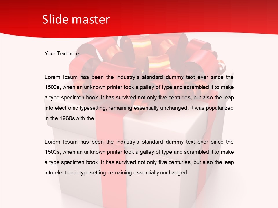 Decorative Isolated Gift PowerPoint Template