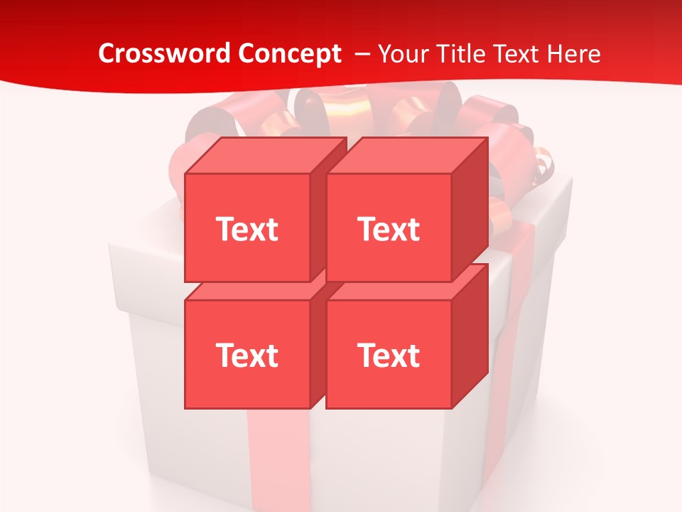 Decorative Isolated Gift PowerPoint Template
