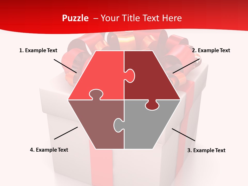 Decorative Isolated Gift PowerPoint Template