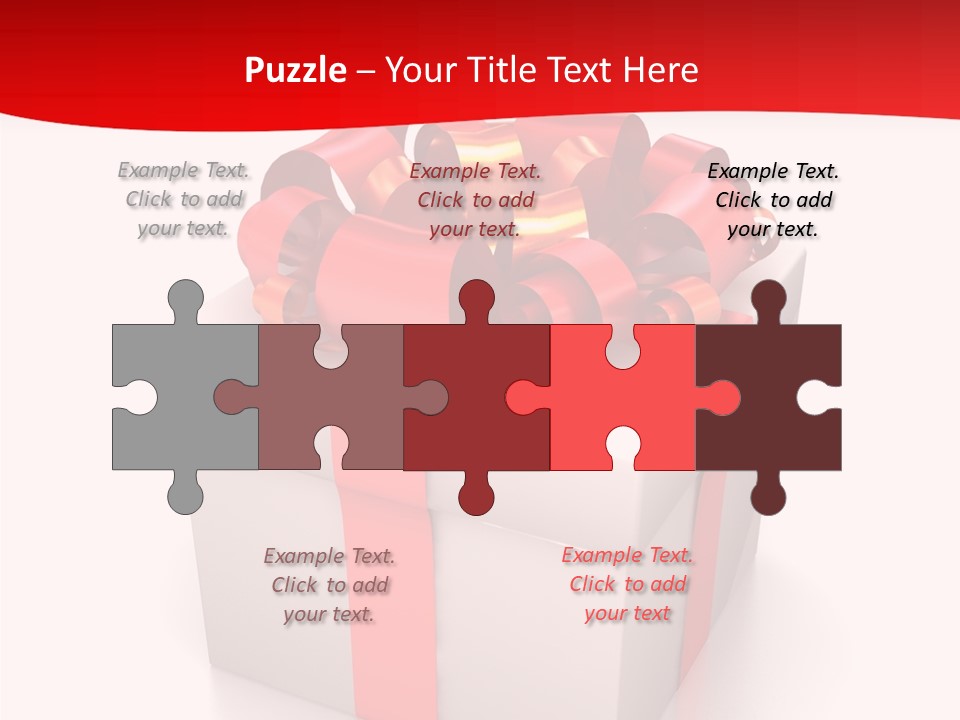 Decorative Isolated Gift PowerPoint Template