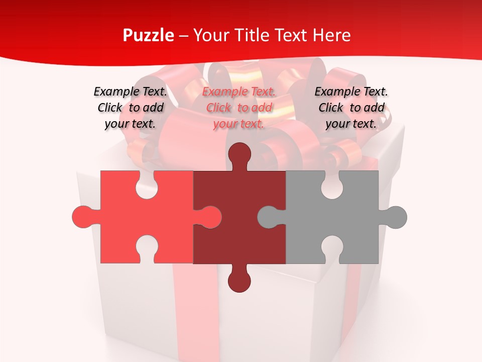 Decorative Isolated Gift PowerPoint Template