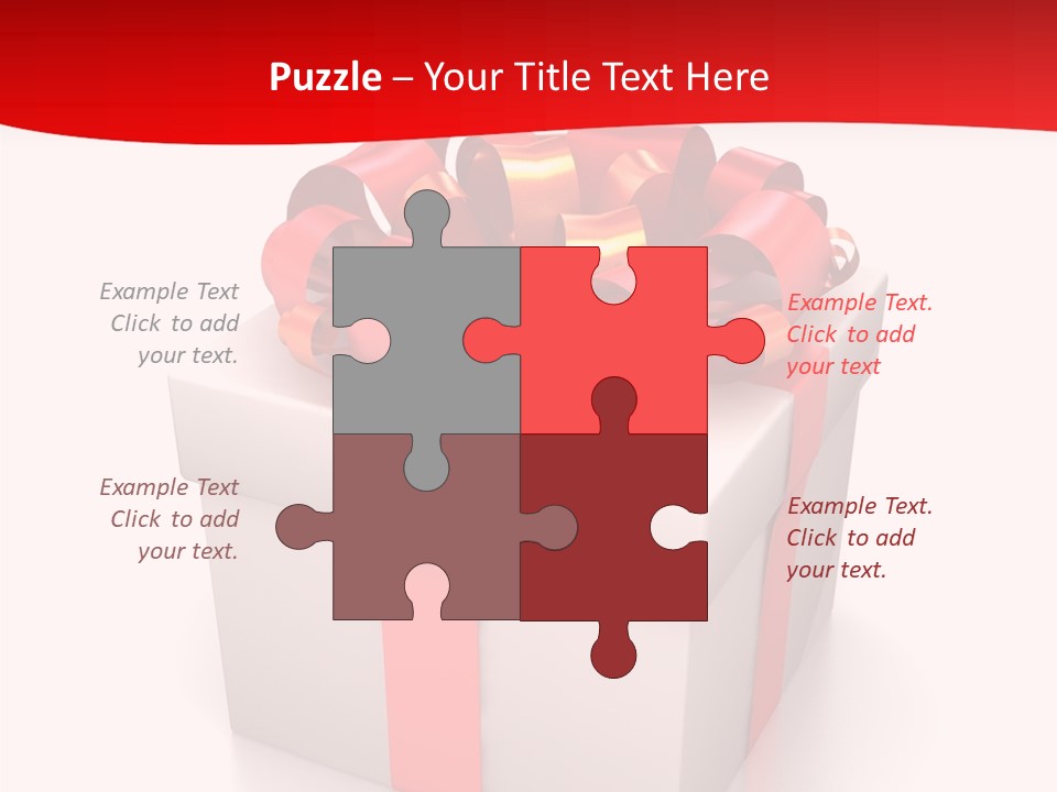 Decorative Isolated Gift PowerPoint Template