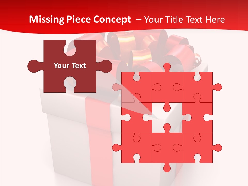 Decorative Isolated Gift PowerPoint Template