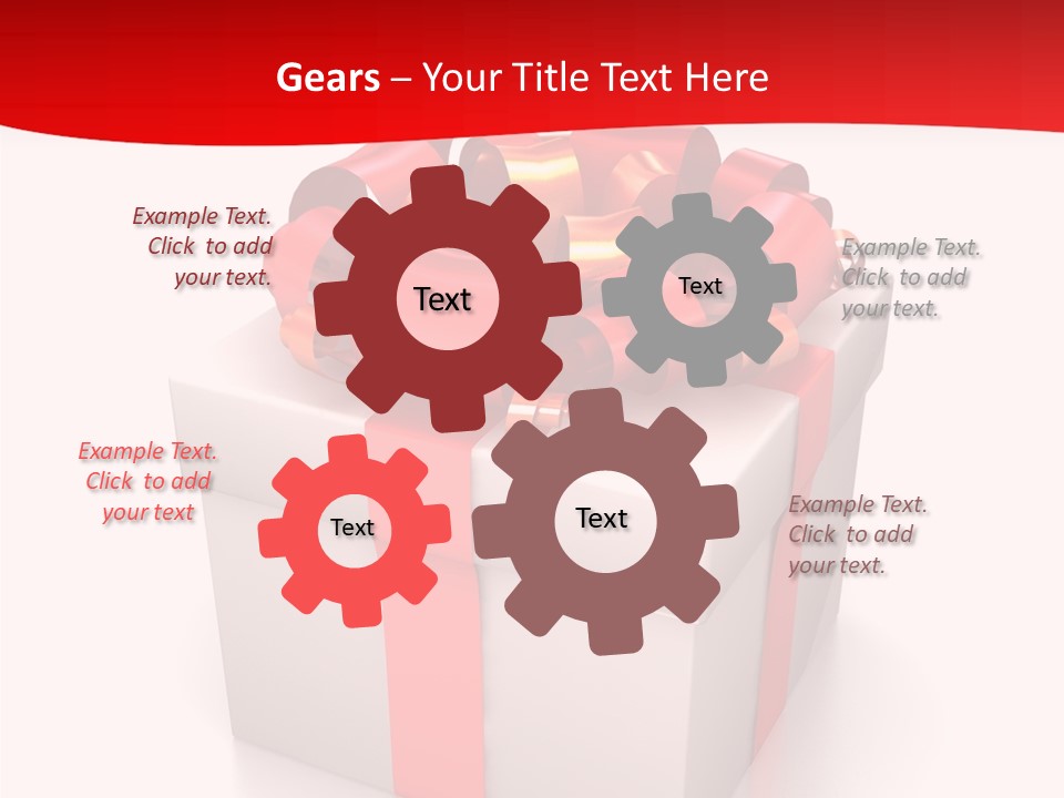 Decorative Isolated Gift PowerPoint Template