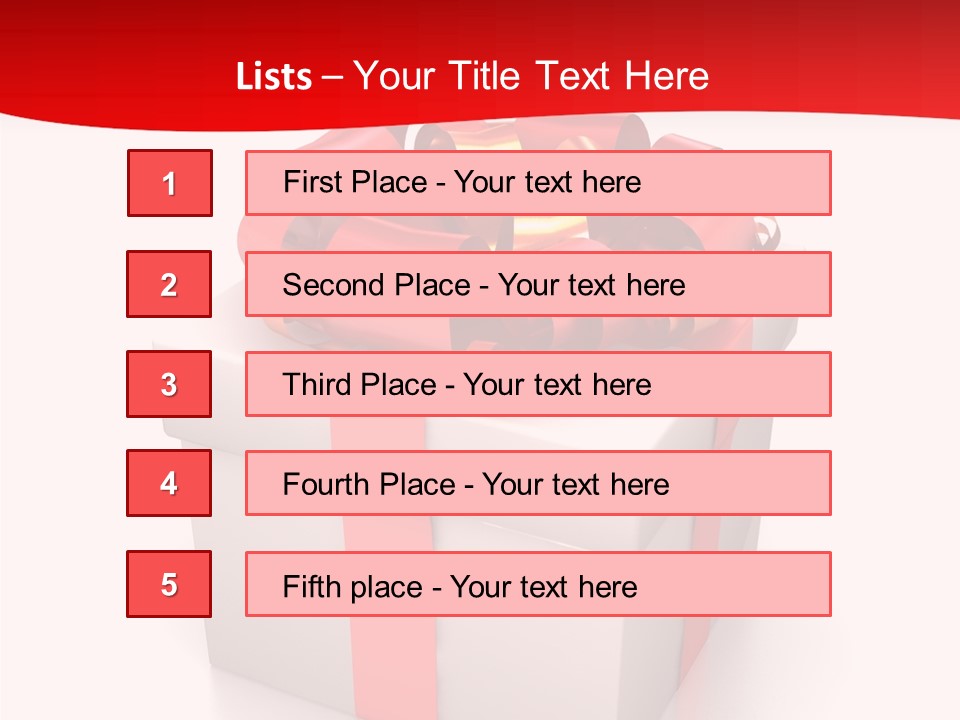 Decorative Isolated Gift PowerPoint Template