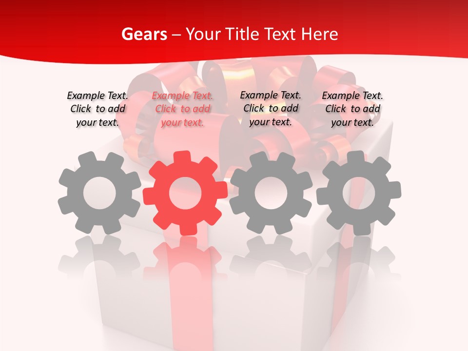 Decorative Isolated Gift PowerPoint Template