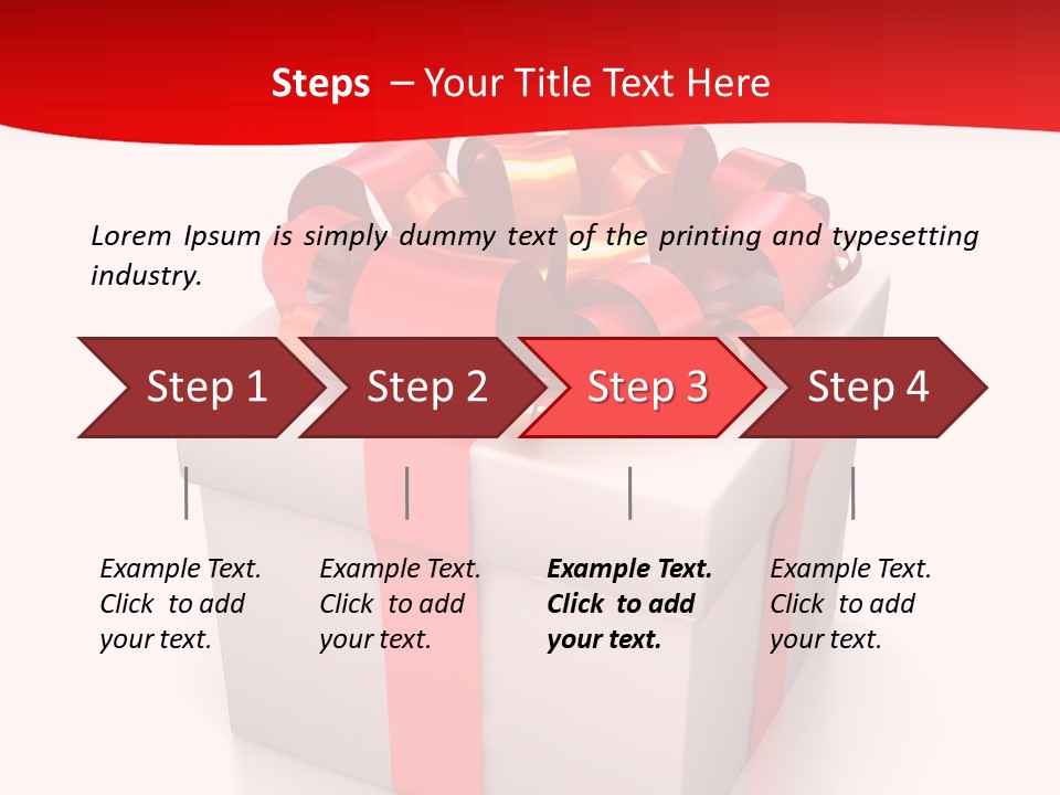 Decorative Isolated Gift PowerPoint Template