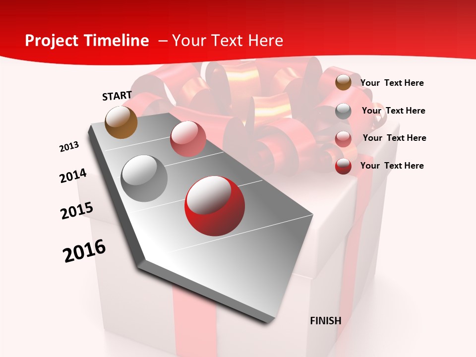 Decorative Isolated Gift PowerPoint Template