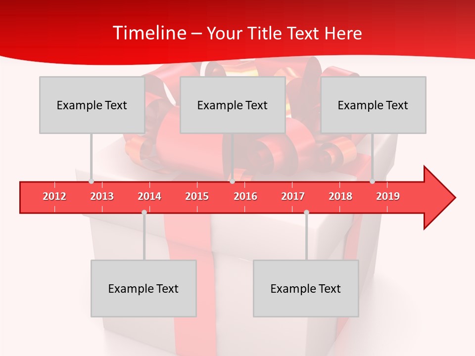 Decorative Isolated Gift PowerPoint Template