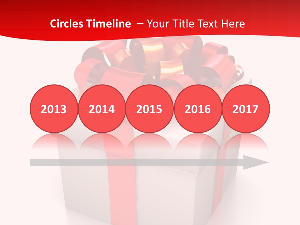 Decorative Isolated Gift PowerPoint Template