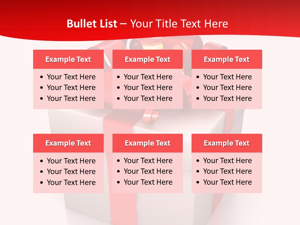Decorative Isolated Gift PowerPoint Template