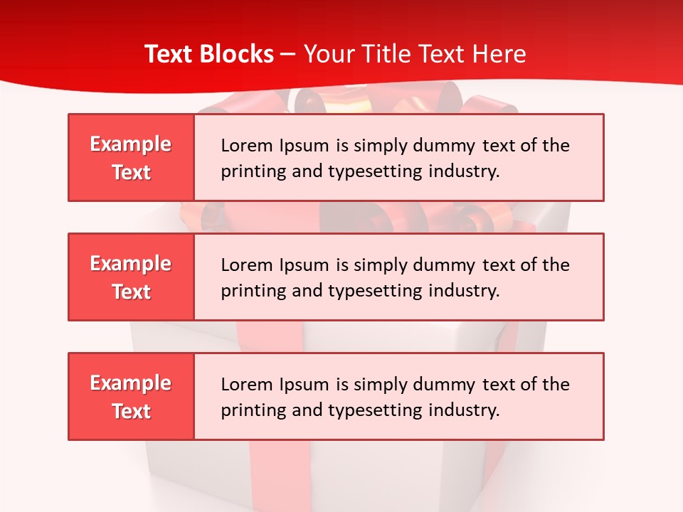 Decorative Isolated Gift PowerPoint Template