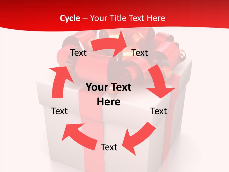 Decorative Isolated Gift PowerPoint Template