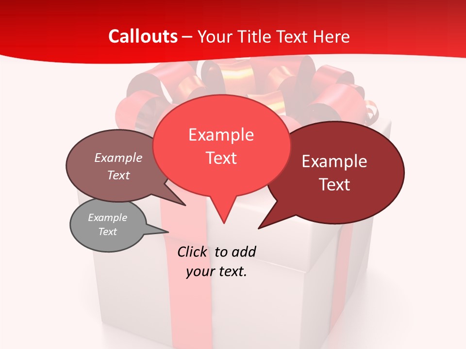 Decorative Isolated Gift PowerPoint Template