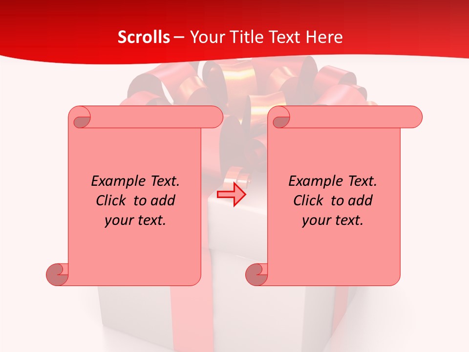 Decorative Isolated Gift PowerPoint Template
