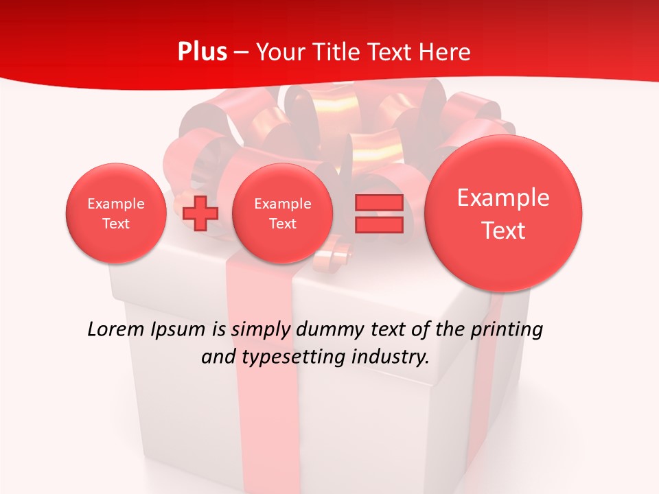 Decorative Isolated Gift PowerPoint Template