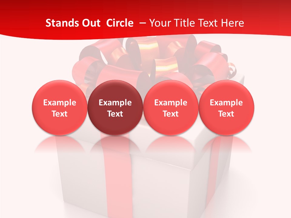 Decorative Isolated Gift PowerPoint Template