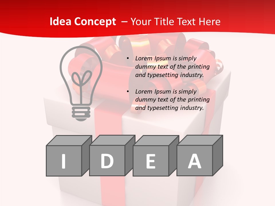 Decorative Isolated Gift PowerPoint Template