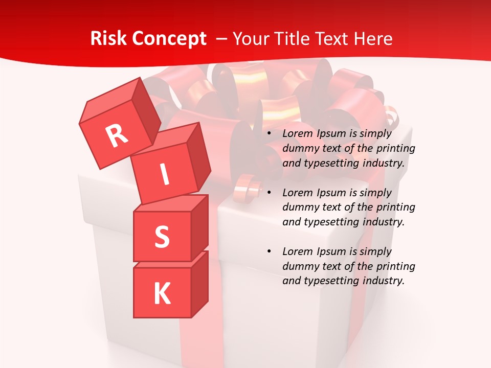 Decorative Isolated Gift PowerPoint Template