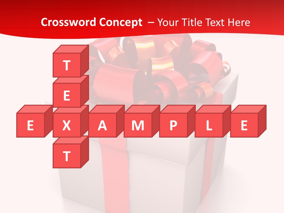 Decorative Isolated Gift PowerPoint Template