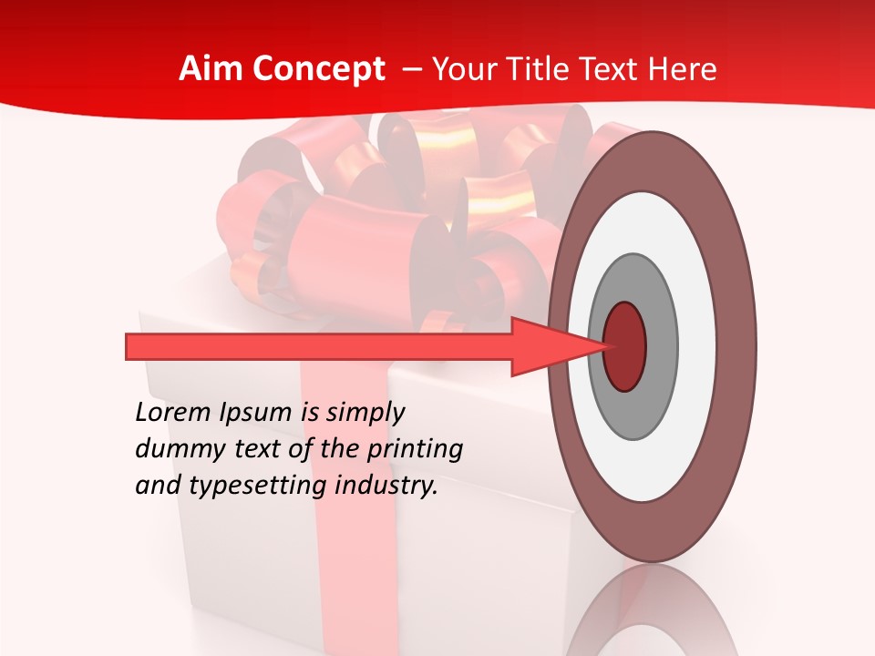 Decorative Isolated Gift PowerPoint Template