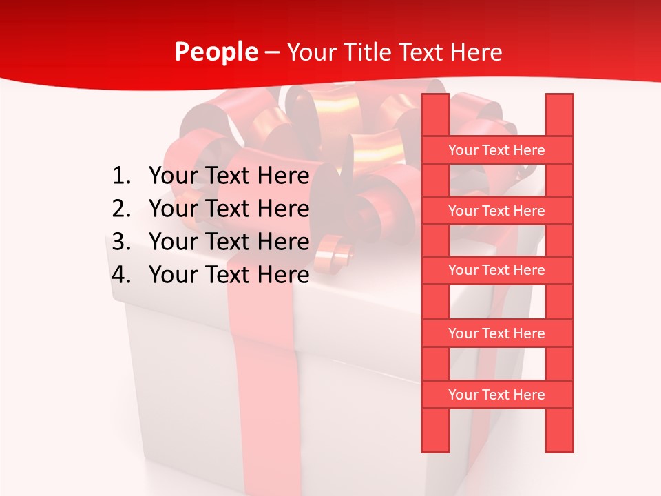 Decorative Isolated Gift PowerPoint Template
