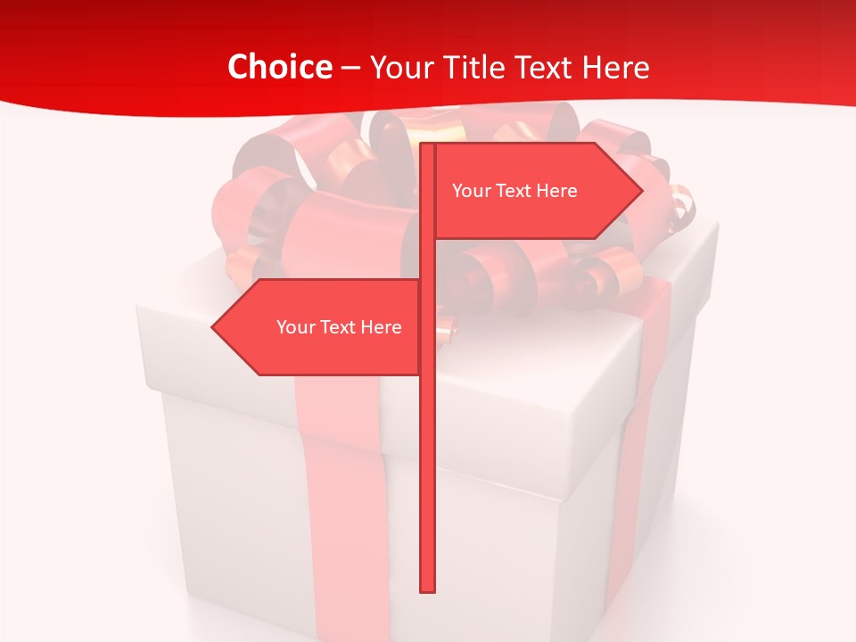 Decorative Isolated Gift PowerPoint Template