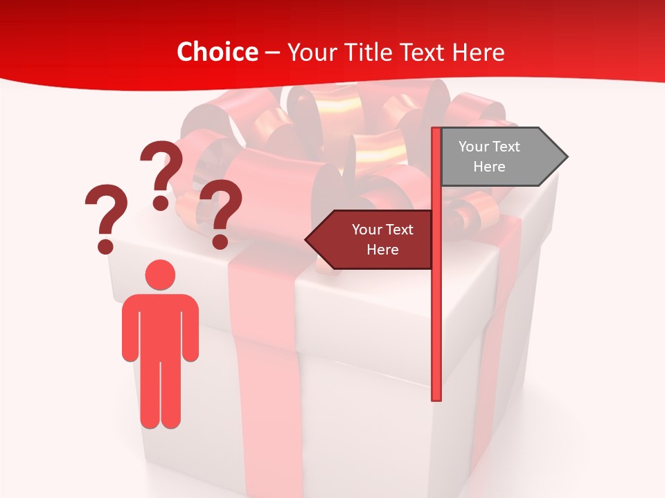 Decorative Isolated Gift PowerPoint Template