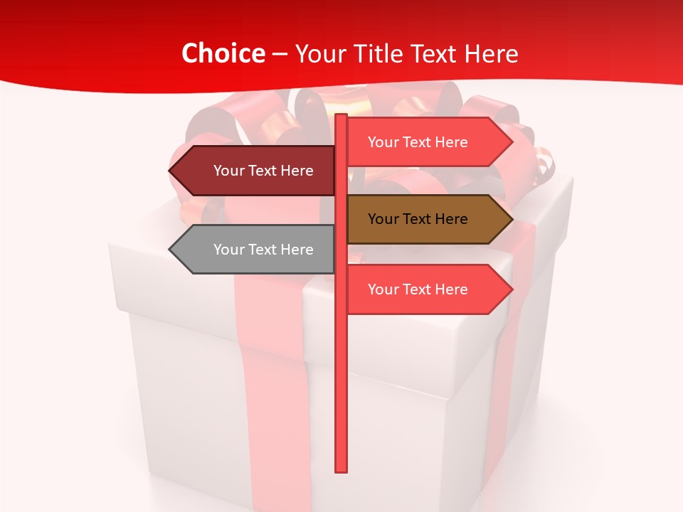 Decorative Isolated Gift PowerPoint Template