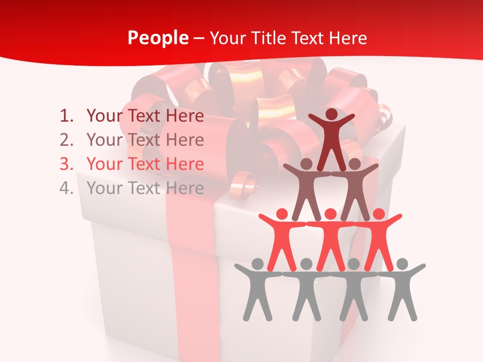 Decorative Isolated Gift PowerPoint Template