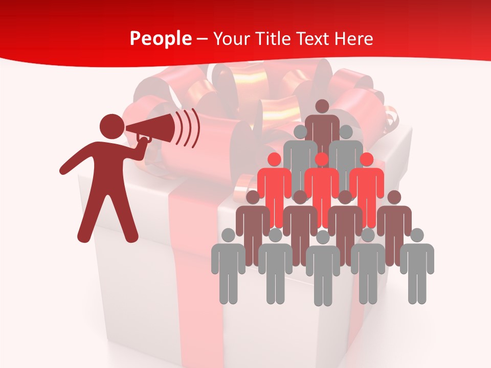 Decorative Isolated Gift PowerPoint Template