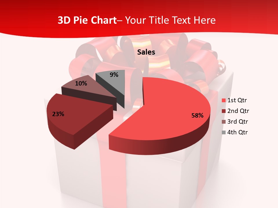 Decorative Isolated Gift PowerPoint Template
