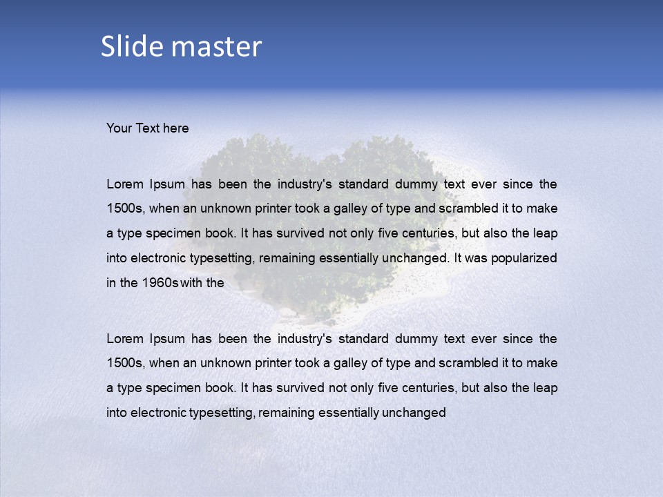 Aerial Beach Remote PowerPoint Template
