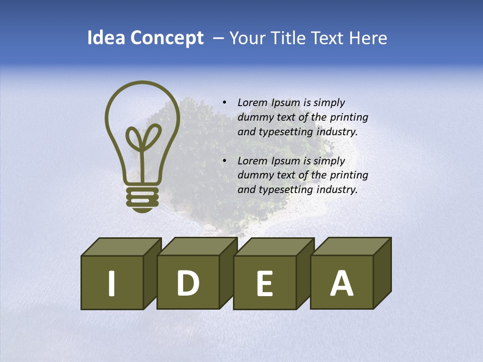 Aerial Beach Remote PowerPoint Template