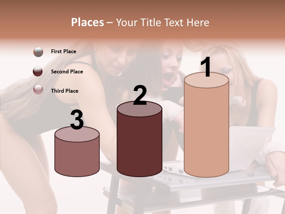 Playful Bunny Female PowerPoint Template