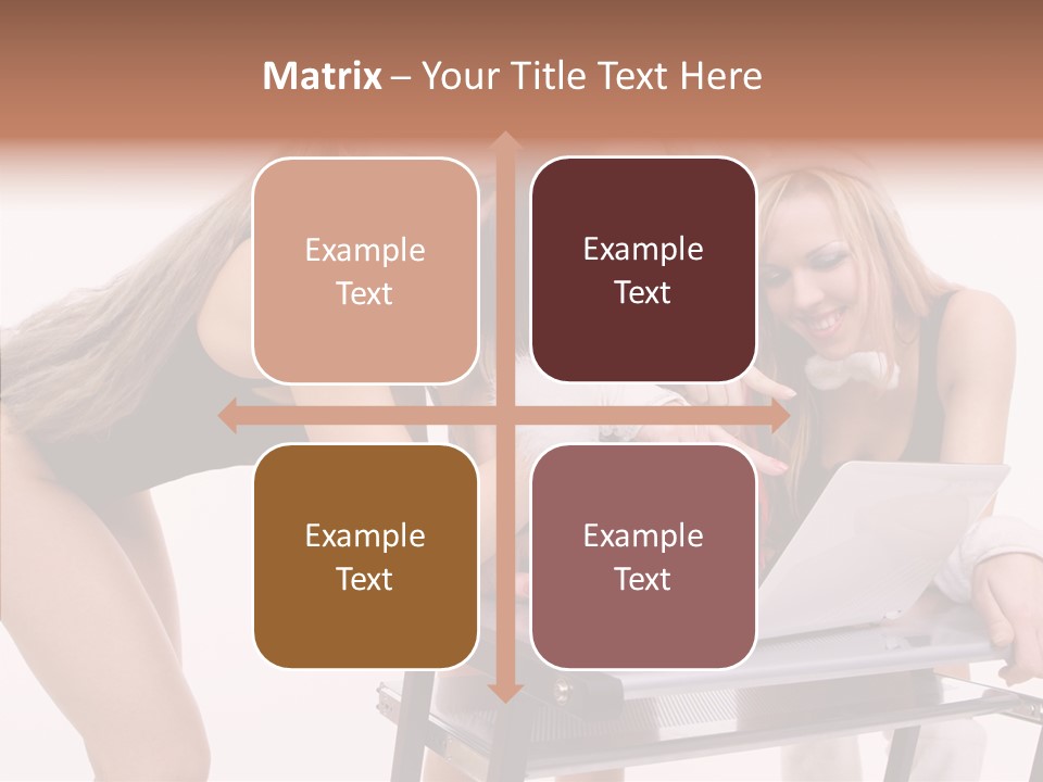 Playful Bunny Female PowerPoint Template