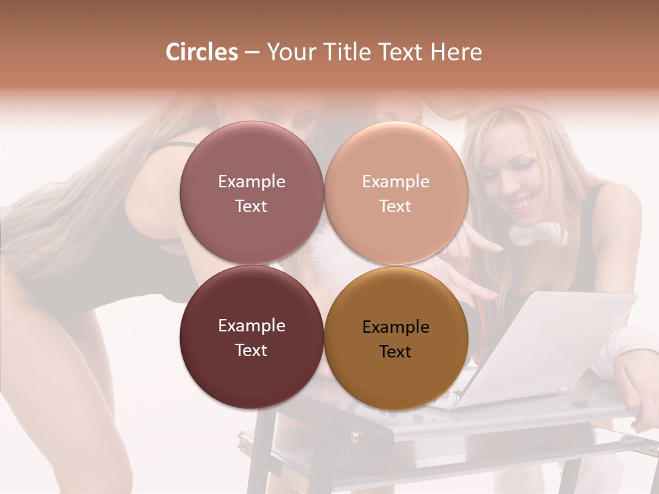 Playful Bunny Female PowerPoint Template