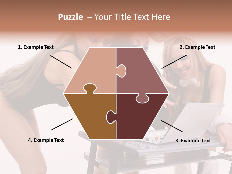 Playful Bunny Female PowerPoint Template