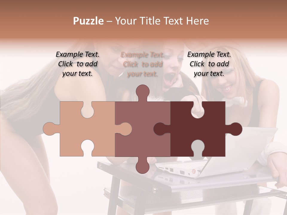 Playful Bunny Female PowerPoint Template