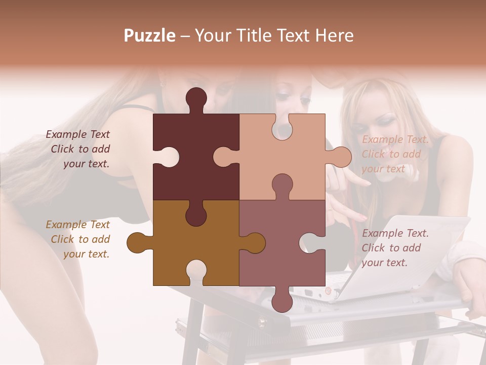 Playful Bunny Female PowerPoint Template